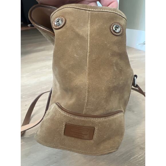 Vintage Authentic Coach Suede Brown Leather Bag Purse Y2K Classic - Picture 8 of 8